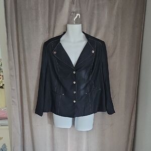 Laura Size 18 Jean Style Women's Blazer with Button Details